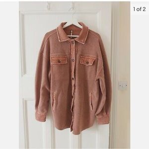 Free people ruby jacket in the color cinnamon